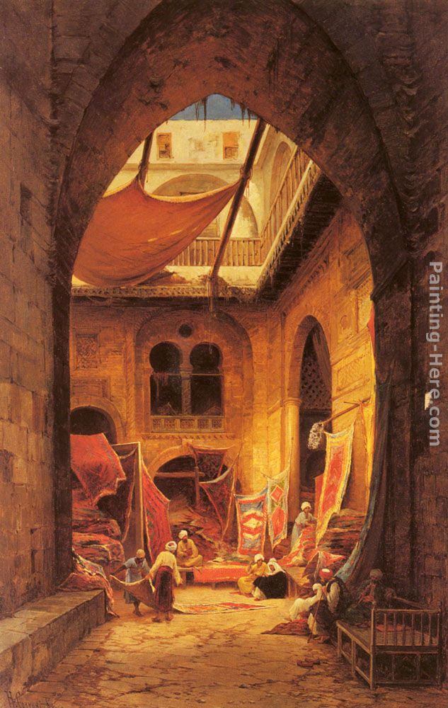 Arab Carpet Merchants painting - Hermann David Solomon Corrodi Arab Carpet Merchants art painting